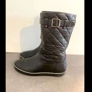 CHANEL Black Quilted Boots